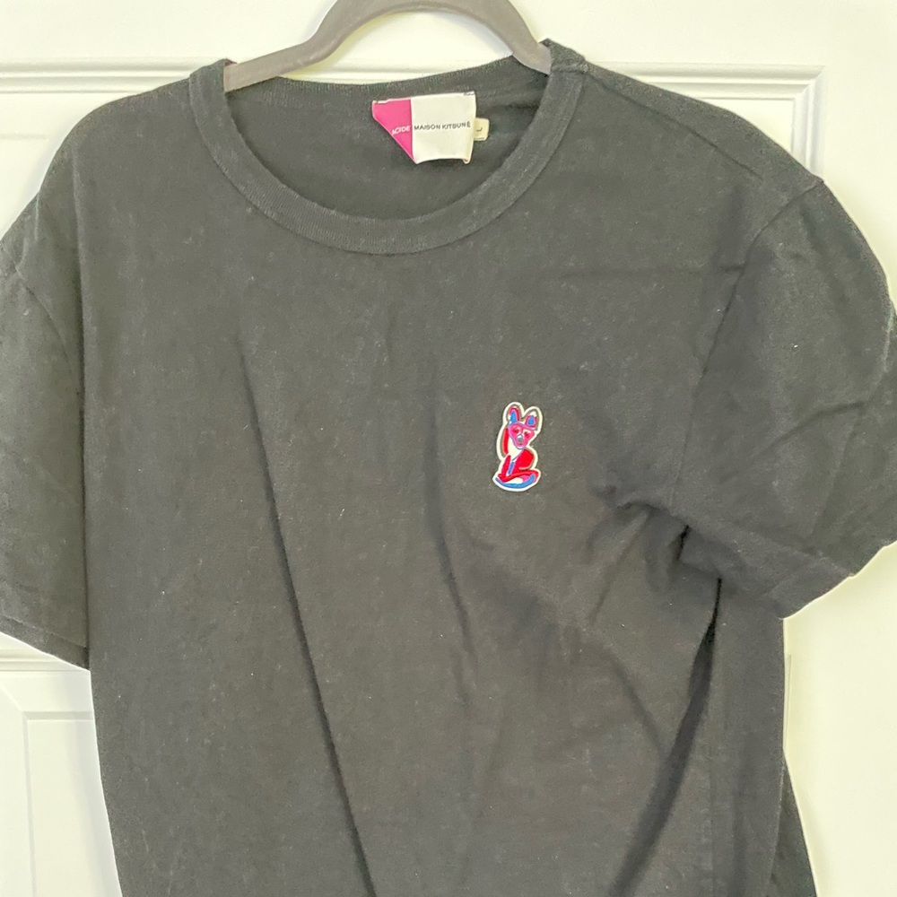 Black Maison Kitsune T Shirt